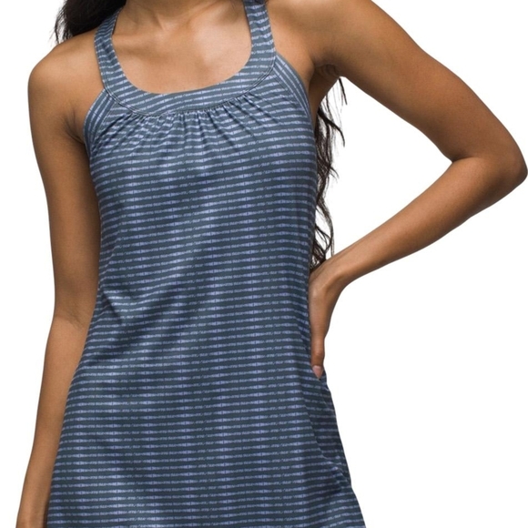 Prana Blue Striped Dress - Picture 3 of 5
